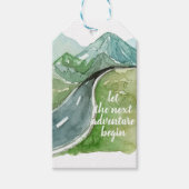 De Natuur van de waterverf laat het volgende avont Cadeaulabel (Voorkant)