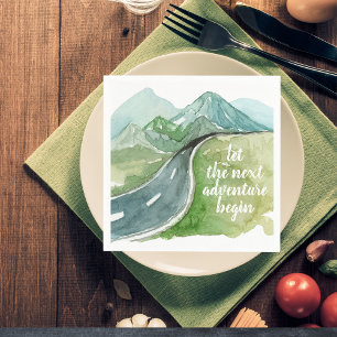 De Natuur van de waterverf laat het volgende avont Servet