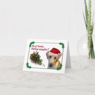 De Naughty Lab Holiday Card Kaart