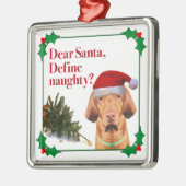 De Naughty Vizsla Ornament (Links)