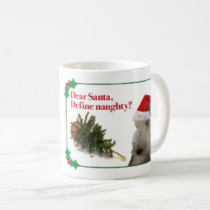 De Naughty Wire Fox Terrier Holiday Mok