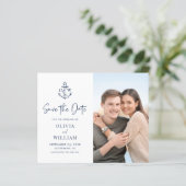 De Nautical Anchor Navy van de begroting Foto spar (Staand voorkant)