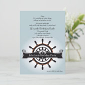 De Nautical Invitation Helm Kaart (Staand voorkant)