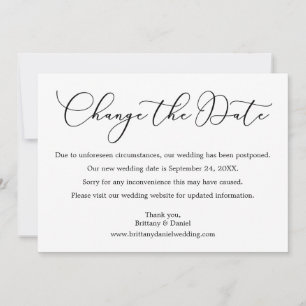 De nauwkeurige kalligrafie verandert de Datum Kaar Save The Date