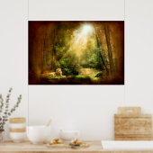 De nederigheid van de koning (Lion Art Poster) Poster (Keuken)