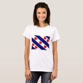 De Nederlandse Friesland-vlag T-shirt (Voorkant volledig)
