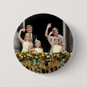 De Nederlandse koninklijke familie Ronde Button 5,7 Cm