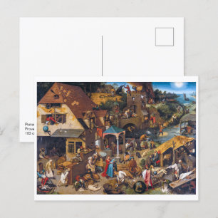 De Nederlandse spreekwoorden   Pieter Bruegel de O Briefkaart