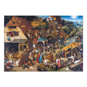 De Nederlandse spreekwoorden   Pieter Bruegel de O Foto Afdruk