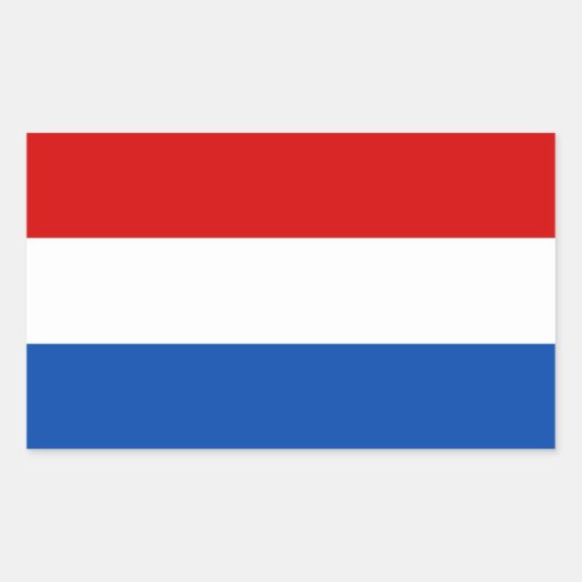 De Nederlandse vlag Rechthoekige Sticker (Voorkant)