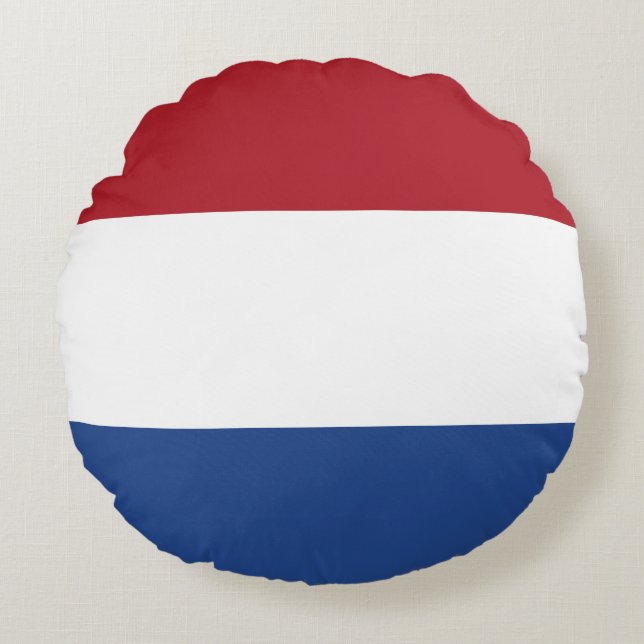De Nederlandse vlag Rond Kussen (Voorkant)