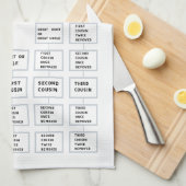 De neef Explainer Kitchen Tea Towel Theedoek (Quarter Fold)