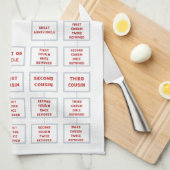 De neef Explainer Kitchen Tea Towel Theedoek (Quarter Fold)