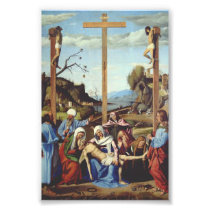 De neerlegging van Jezus Christus Heilige Icoon Ku Foto Afdruk