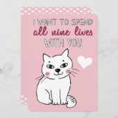 De negen levens met jullie Romantische Valentijnse Feestdagenkaart (Voorkant / Achterkant)