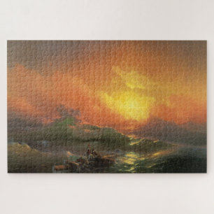 De negende golf Ivan Aivasovsky zee storm levendig Legpuzzel