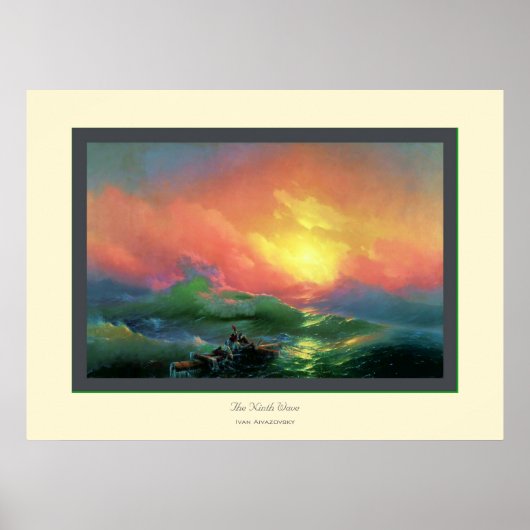 De negende golf~ Ivan Aivazovsky Poster (Voorkant)