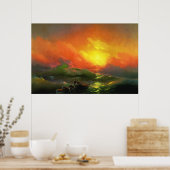 De negende golf van Ivan Aivazovsky Poster (Keuken)