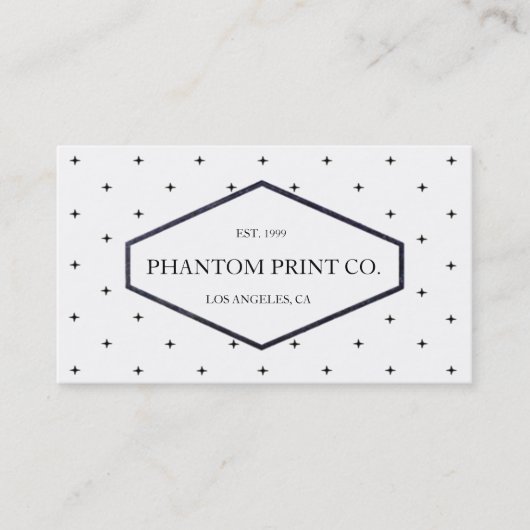 De Neo Vintage | Visitekaartje door PhantomPrinten (Voorkant)