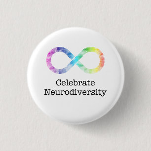 De neurodiversiteit vieren ronde button 3,2 cm