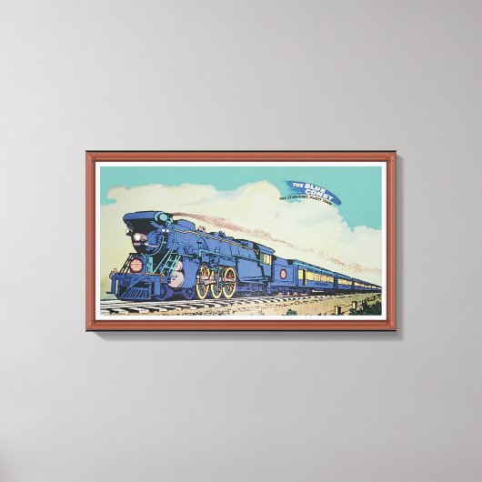 De New Jersey Central Blue Comet Train Canvas Afdruk (Voorkant)