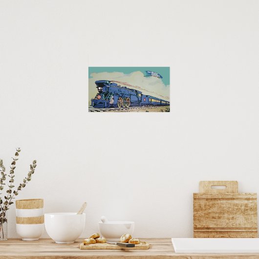De New Jersey Central Blue Comet Train Poster (Keuken)