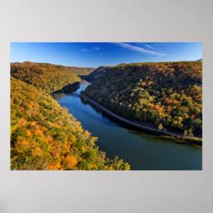 De New River Gorge in Hawks Nest State Park Poster