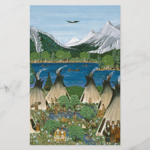 De Nez Perce ~ Wallowa Lake Briefpapier