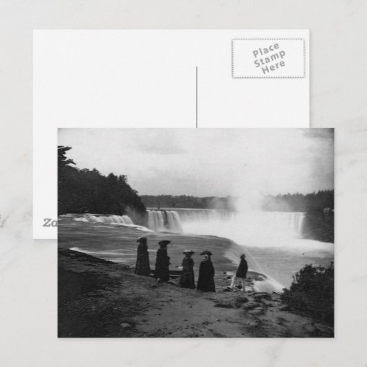 De Niagara-Herfsten ~ 1853 Briefkaart (Voorkant / Achterkant)