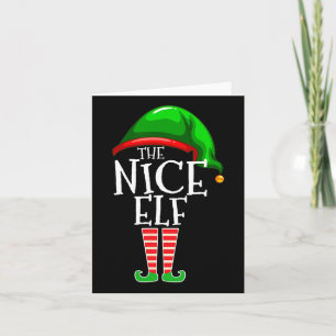 De Nice Elf Group Matching Family Kerstmis Kaart