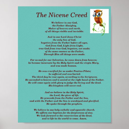 De Nicene Creed Poster (Voorkant)