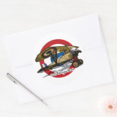 De Nieuport 11 Ronde Sticker (Envelop)
