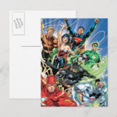 De nieuwe 52 - Justice League #1 Briefkaart (Voorkant / Achterkant)