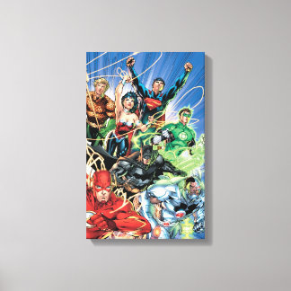 De nieuwe 52 - Justice League #1 Canvas Afdruk