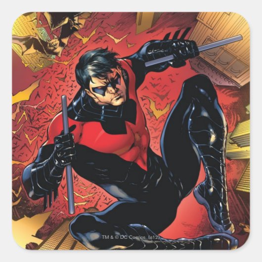 De nieuwe 52 - Nightwing #1 Vierkante Sticker (Voorkant)