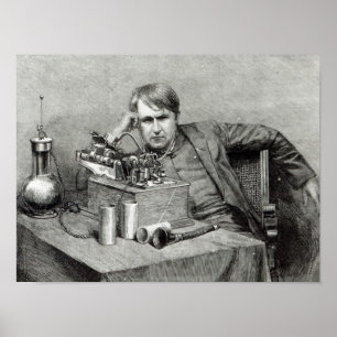 De nieuwe fonografie van de heer Edison Poster