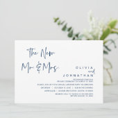 De nieuwe heer en mevrouw, Wedding Elopement Party Kaart (Staand voorkant)