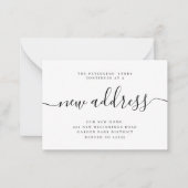 De nieuwe het adresmanuscript van de begroting bew notitiekaartje (Voorkant)