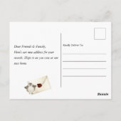 De nieuwe Homes van de Waterverf van het Adres Bew Briefkaart (Achterkant)