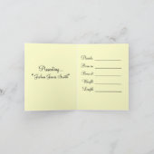 De nieuwe Kaart van de Aankondiging van het Baby (Binnen)