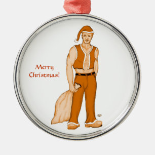 De nieuwe kerstman - vrolijk kerstfeest! metalen ornament