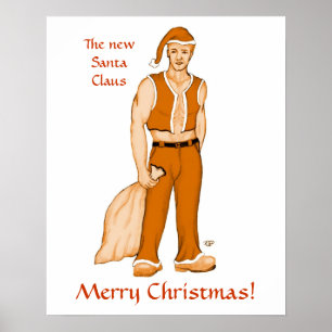 De nieuwe kerstman - vrolijk kerstfeest! poster