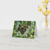 De nieuwe Mannelijke Libel van Notecard- van de Kaart (Gele Bloem)