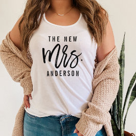De nieuwe mevrouw Personalized Bride Tanktop