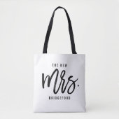 De nieuwe mevrouw Personalized Bride Tote Bag (Voorkant)