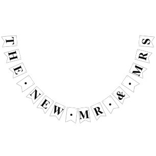 DE NIEUWE MR EN MEVROUW WEDDING DECOR VLAGGETJES