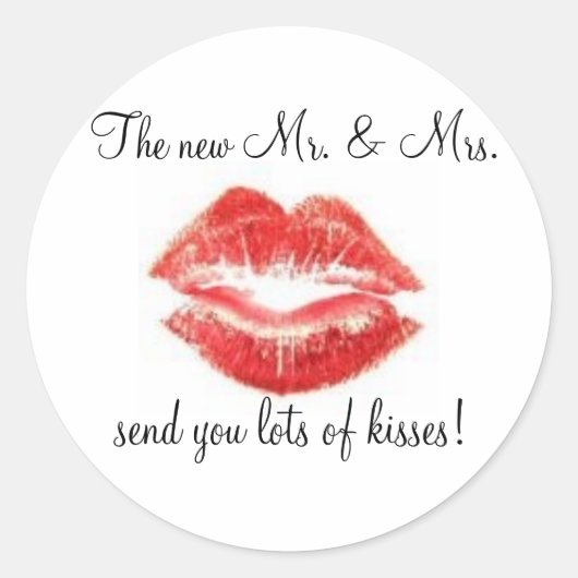 De nieuwe Mr & Mrs. Ronde Sticker (Voorkant)