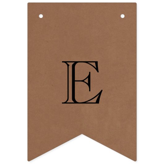 De Nieuwe Mr. & Mrs. Rustieke Kraft Trouwdag Vlaggetjes (Derde vlag)