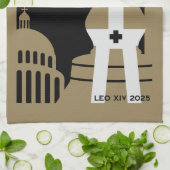 De nieuwe paus 2025 theedoek (Gevouwen)