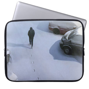 De nieuwe sneeuw laptop sleeve
